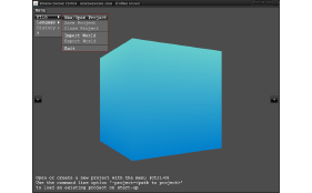 Editor start screen