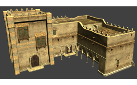 Desert house with smooth angle