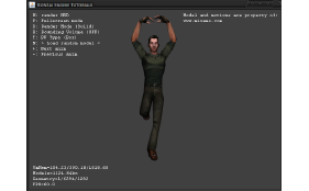 Model rendered with third motion